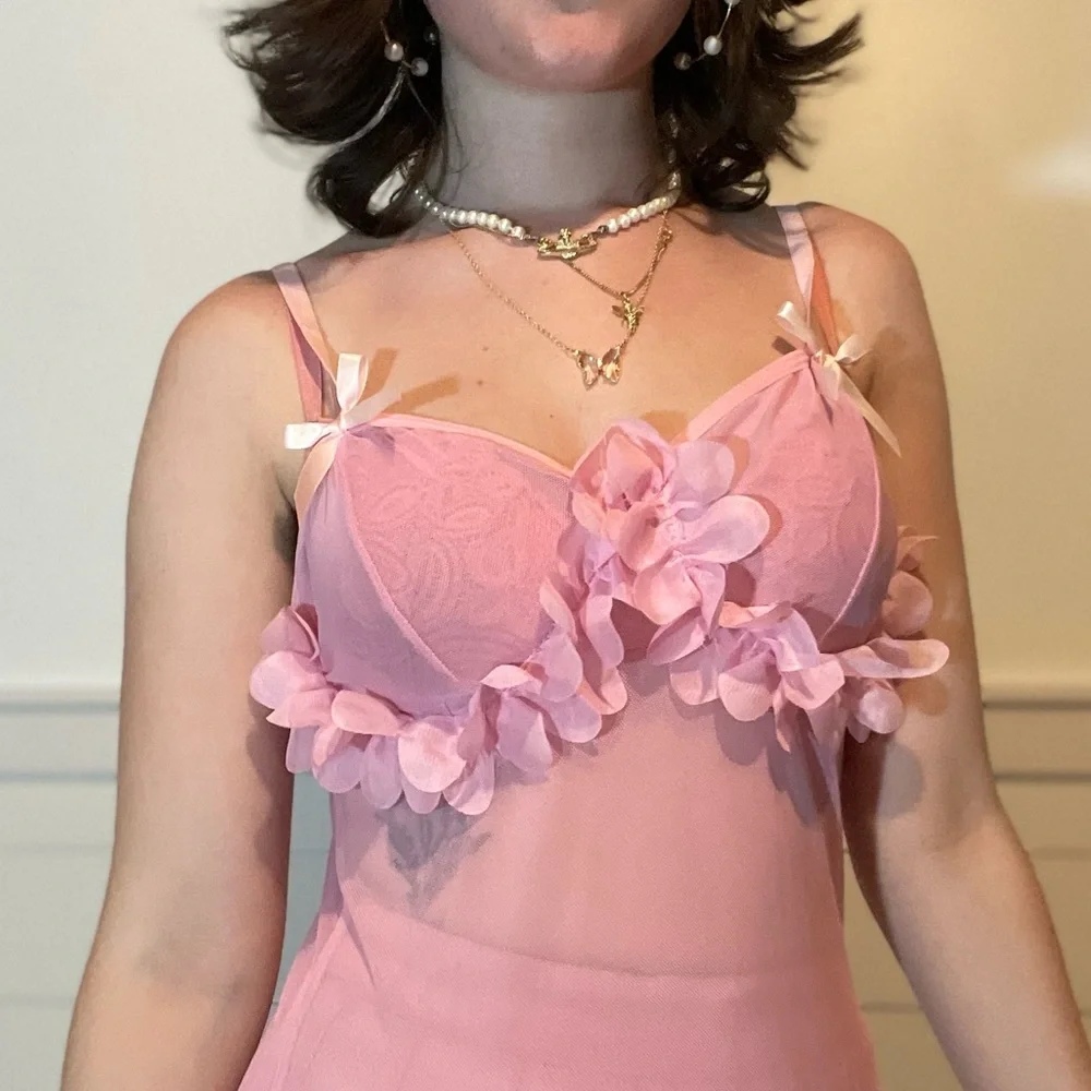 Fairycore flower petal slip dress - Picture 6 of 11